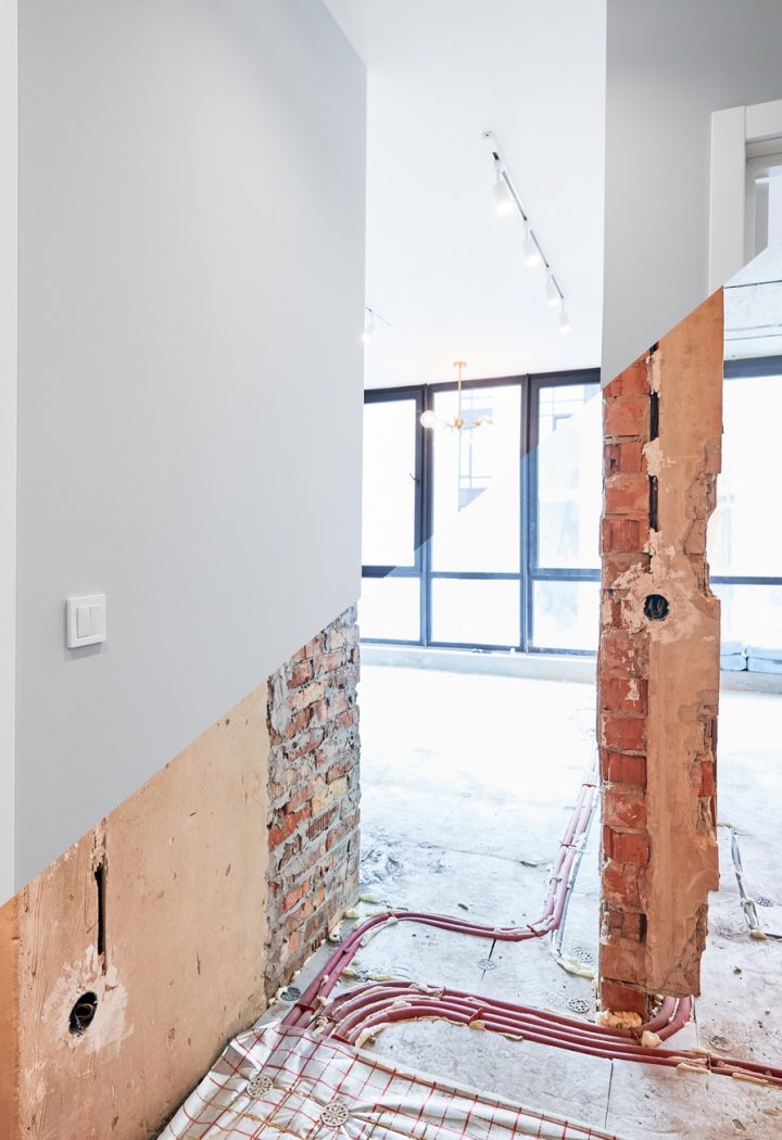 Comparison of apartment before and after renovation.