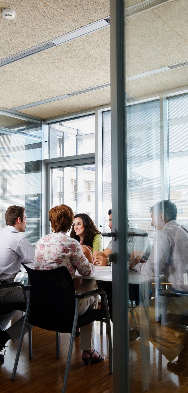 Meeting in modern office